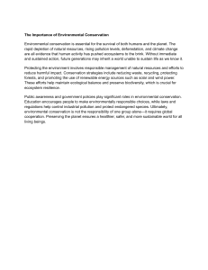 The Importance of Environmental Conservation