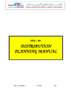 Distribution Planning Manual EPD-M1: Electricity Network Design in Qatar