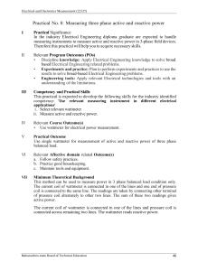 Measuring Three-Phase Active & Reactive Power with Single Wattmeter