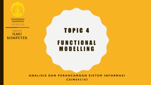 Topic 4 Functional Modelling - Use Case & Activity Diagrams