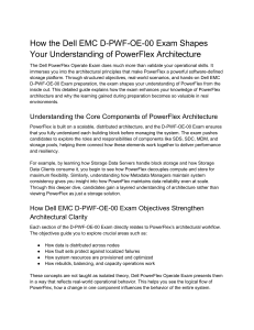 How the Dell EMC D-PWF-OE-00 Exam Shapes Your Understanding of PowerFlex Architecture