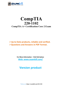 220-1102 Exam PDF Questions & Answers &ndash; CompTIA A+ Core 2 2025