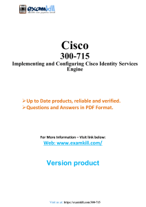 300-715 Exam PDF Questions & Answers &ndash; Cisco ISE Implementation & Configuration 2025