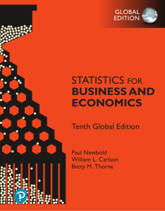 Statistics for Business and Economics - Tenth Global Edition Textbook