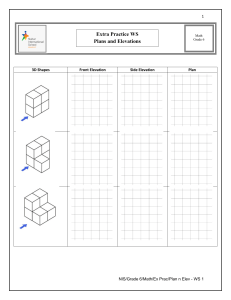Grade 6 Math Worksheet: Plans and Elevations Practice