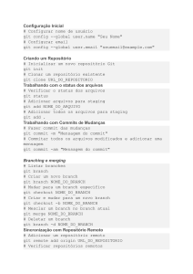 Folha de Dicas do Git: Comandos Essenciais em Portugu&ecirc;s