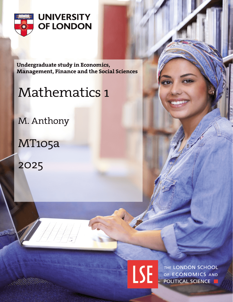 Mathematics 1 Subject Guide 2025