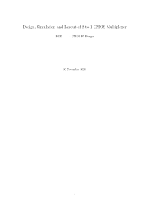 2-to-1 CMOS Multiplexer Design & Simulation