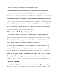Leadership and Management: Importance, Differences, and Organizational Impact
