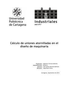 C&aacute;lculo de uniones atornilladas en dise&ntilde;o de maquinaria