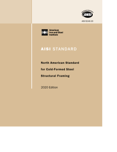 AISI S240-20: Cold-Formed Steel Structural Framing Standard