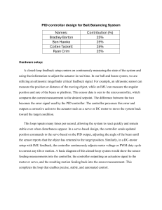 PID Controller Design for Ball Balancing System: Arduino & MATLAB