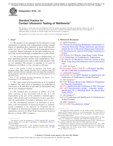 ASTM E164-24: Standard Practice for Ultrasonic Testing of Weldments