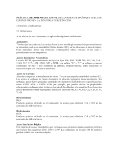 1. API 571 Mecanismos de Da&ntilde;o que Afectan a Equipos Fijos en la Industria de Refinaci&oacute;n
