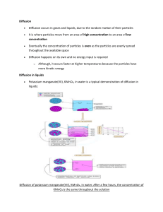 Diffusion in Gases and Liquids: A Chemistry Guide