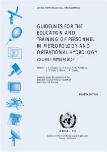 WMO Meteorology Training Guidelines