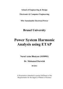 Power System Harmonic Analysis using ETAP - MSc Dissertation