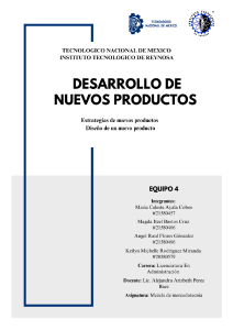 Estrategias y Dise&ntilde;o de Nuevos Productos