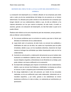 Impacto de la evaluaci&oacute;n del desempe&ntilde;o en empresas