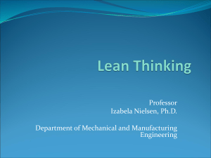 Lean Thinking: Lecture on Lean Manufacturing Concepts