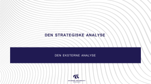Strategic Analysis: External Analysis - Aalborg University