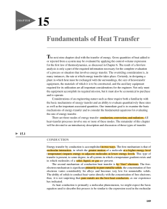 Chapter 15: Fundamentals of Heat Transfer - Conduction & Thermal Conductivity