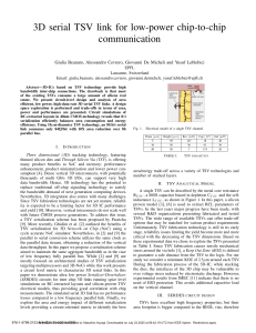 3D Serial TSV Link for Low-Power Chip-to-Chip Communication