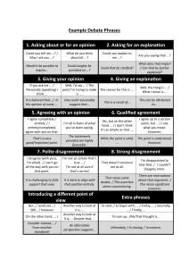 Example Debate Phrases: Communication Skills Guide
