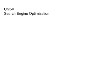 Unit V: Search Engine Optimization (SEO) Presentation