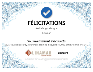 Security Awareness Training Certificate