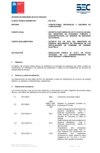 Pliego T&eacute;cnico Normativo RIC 04: Conductores y Canalizaci&oacute;n El&eacute;ctrica