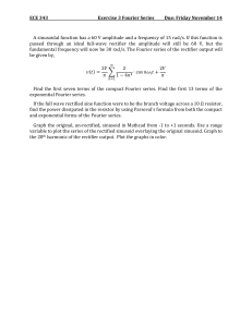 ECE 343 Fourier Series Exercise: Rectifier Output & Power Calculation