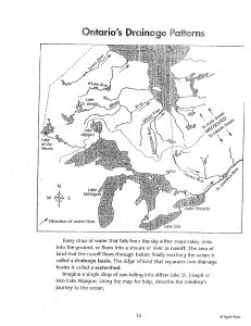 Ontario Drainage Patterns Map: Rivers, Lakes & Watersheds
