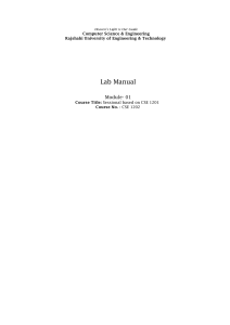 Algorithm Complexity Lab Manual - CSE 1202
