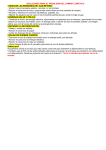 Soluciones para el Cambio Clim&aacute;tico
