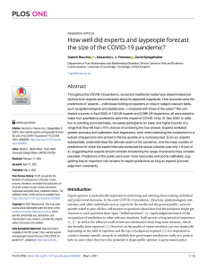 How Well Did Experts and Laypeople Forecast COVID-19 Pandemic Size?