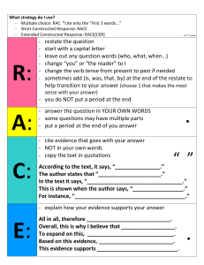 RACE & RAC Writing Strategies Guide