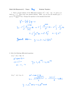 Tarefa de Equa&ccedil;&otilde;es Diferenciais Mat 353