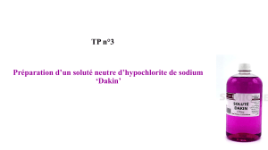 TP 3 - Pr&eacute;paration de la Solution de Dakin