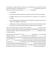 Computer Interrupts Worksheet