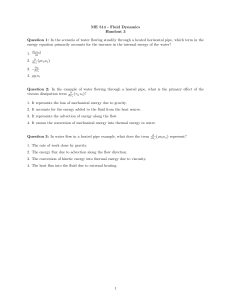 Fluid Dynamics Energy Equation Handout | ME 514 Questions