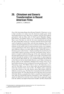 Chinatown & Generic Transformation in American Films Analysis