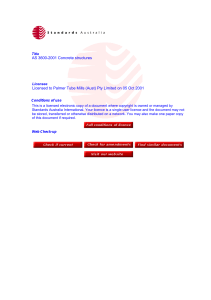 AS 3600-2001 Australian Concrete Structures Standard