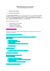 Green Design Challenge Pitch Guide: STS Sustainable Tech Solutions