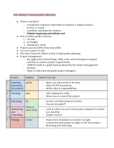 Project Management Process: Stages, Success, Failure, & Methodologies