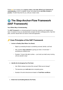 Step-Anchor-Flow Framework: Learn Any Topic