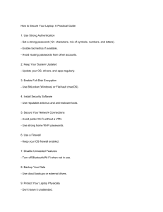 How to Secure Your Laptop: A Practical Cybersecurity Guide