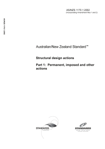 AS/NZS 1170.1:2002 Structural Design Actions Standard