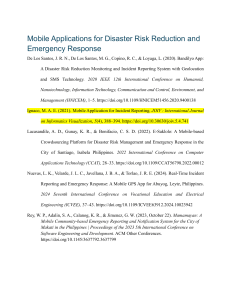 Mobile Apps for Disaster Risk Reduction