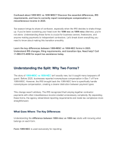 How to Transition from 1099-MISC to 1099-NEC 2025 IRS Guide